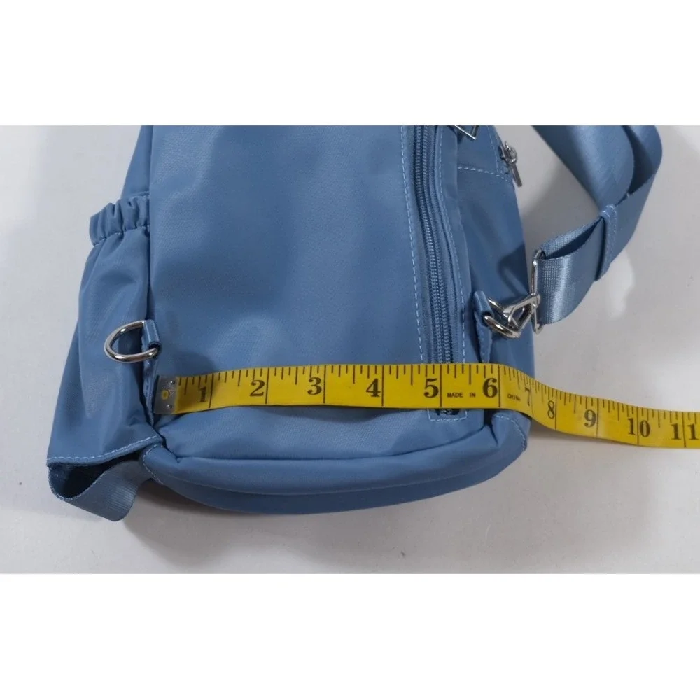Malibu Skye Crossbody Bag Womens OS Blue Casey Nylon Sling Triple Entry Pocket